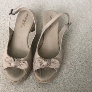 Beige Summer Wedges